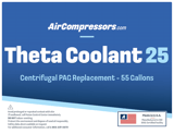 Thumbnail of Theta Coolant 25 Centrifugal PAG replacement air compressor oil product label